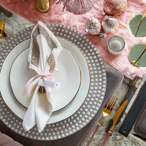 Whimsical Wonderland – Blush and Gold Elegance with Festive Sparkle