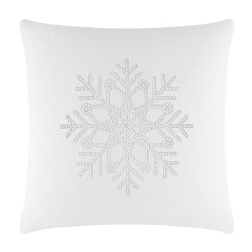 Snowflake Pillow - 20x20 - White