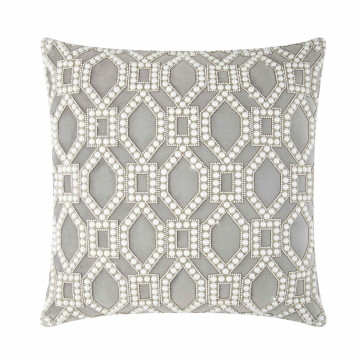 Pearl Lattice Pillow - 16x16 - Silver