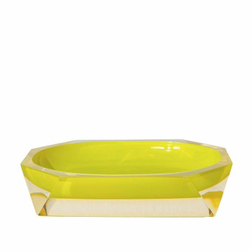 Faceted Soap Dish - Yellow