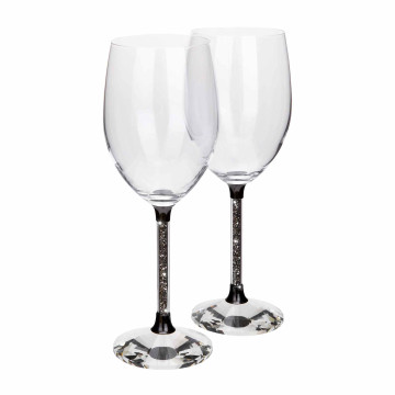 Vetrina Stem Wine Glass - Set of 2 in Gift Box - Charcoal