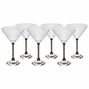 Vetrina Stem Martini Glass - Set of 6 - Charcoal