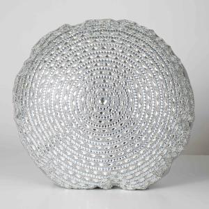 Gatsby&#x20;Round&#x20;Pillow&#x20;&#x28;CLX&#x29;&#x20;-&#x20;Silver