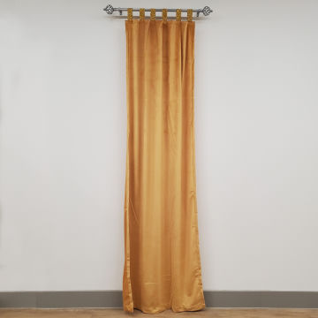Luminous Loop Curtain Panel Set of 2 - 96" Gold (clx)