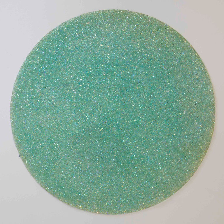 Luminous Round Placemat (CLX) - Aqua detail angle image