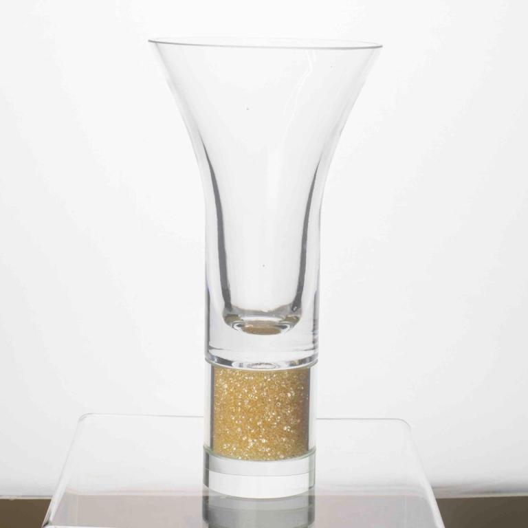 Small Crystal-Filled Vase - Champagne (CLX) detail angle image