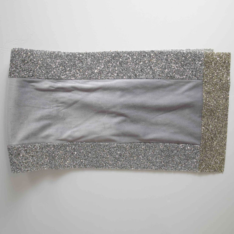 Luminous Border Table Runner in Silver (CLX) detail angle image