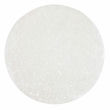 Round placemat covered in gold and silver glass beads with a textured surface and resin backing.