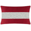 Square pillow in blush velvet fabric with a gold rhinestone stripe across the center. Square pillow in blush velvet fabric with a gold rhinestone stripe across the center.