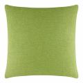 Square pillow with a textured light gray woven fabric and a hidden metal zipper. Square pillow with a textured light gray woven fabric and a hidden metal zipper.