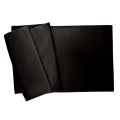 plush light gray velvet table runner with a smooth texture and folded edges. plush light gray velvet table runner with a smooth texture and folded edges.