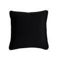 Square golden velvet pillow with a sparkling gold rhinestone trim along the edges. Square golden velvet pillow with a sparkling gold rhinestone trim along the edges.