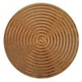 Round placemat with gold glass bead chevron patterns textured surface 15-inch diameter felt backing for protection. Round placemat with gold glass bead chevron patterns textured surface 15-inch diameter felt backing for protection.