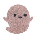 A playful glittery purple ghost shape with black eyes and a smiling mouth featuring a textured sparkling surface. A playful glittery purple ghost shape with black eyes and a smiling mouth featuring a textured sparkling surface.