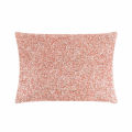 Square pillow with a glitter velvet front adorned with rhinestones and a soft textured back.