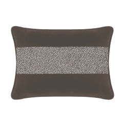 Luminous Stripe Pillow - 14x20 - Charcoal Velvet - Charcoal