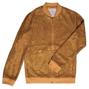 Sale&#x20;-&#x20;Bronze&#x20;Strass&#x20;Rhinestone&#x20;Bomber&#x20;Jacket