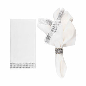 Stripe&#x20;Napkin&#x20;&#x28;Set&#x20;of&#x20;2&#x29;&#x20;-&#x20;White