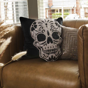Sugar&#x20;Skull&#x20;Shaped&#x20;Pillow