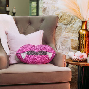 Vampire&#x20;Kiss&#x20;Shaped&#x20;Pillow