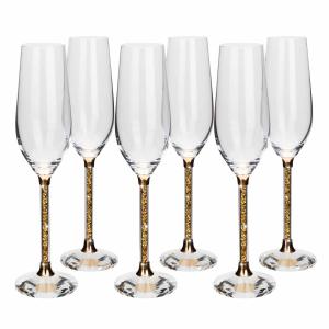 Vetrina&#x20;Stem&#x20;Toasting&#x20;Flute&#x20;-&#x20;Set&#x20;of&#x20;6&#x20;-&#x20;Gold