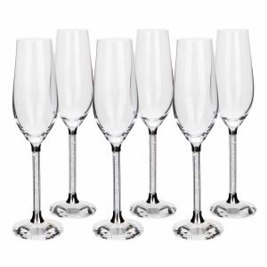 Vetrina&#x20;Stem&#x20;Toasting&#x20;Flute&#x20;-&#x20;Set&#x20;of&#x20;6&#x20;-&#x20;Silver