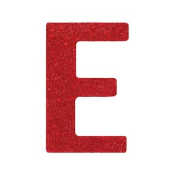 Small Block Monogram Letter - Red - A