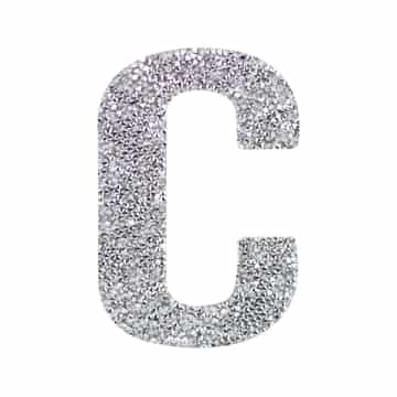 Small Block Monogram Letter - Silver - D