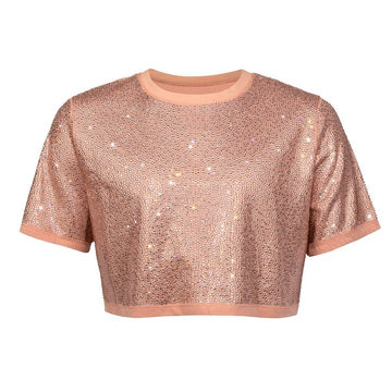 Strass Rhinestone Crop Top