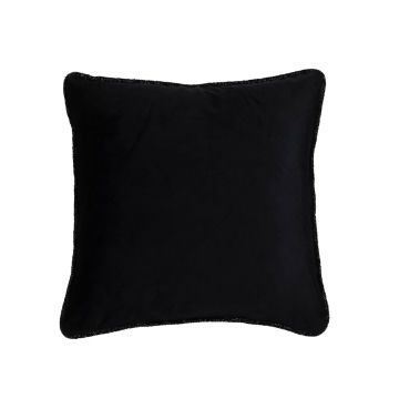 Luminous Piping Border Pillow - 16" - Black