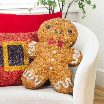 Gingerbread&#x20;Man&#x20;Shaped&#x20;Pillow