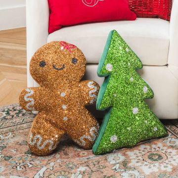 Gingerbread&#x20;Woman&#x20;Shaped&#x20;Pillow