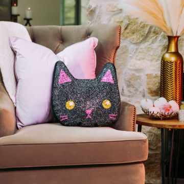Black&#x20;Cat&#x20;Shaped&#x20;Pillow