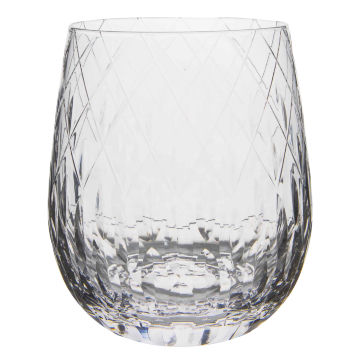 Marquise Cut Rocks Glass (Set of 4) - Clear