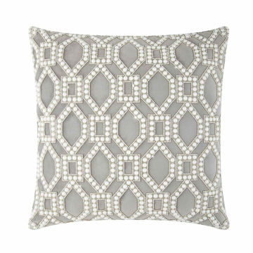 Pearl Lattice Pillow - 16x16 - Silver