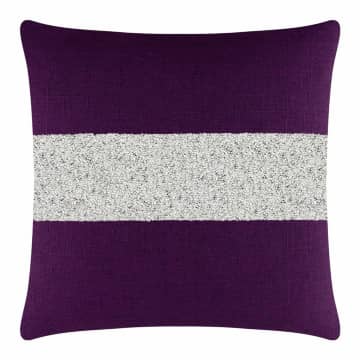 Luminous Stripe Pillow - 16x16 -  Purple - Silver