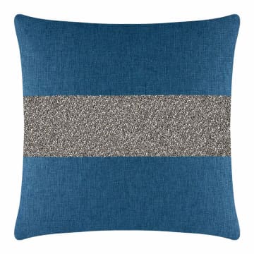 Luminous Stripe Pillow - 16x16 -  Royal - Charcoal