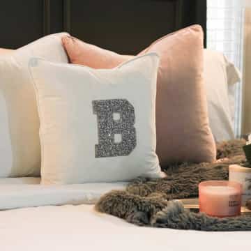 Luminous Monogram Pillow
