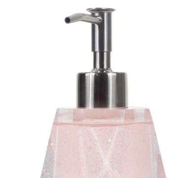 Faceted Lotion Pump - Pink
