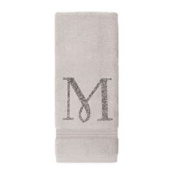 Monogram Hand Towel - Gray - Charcoal