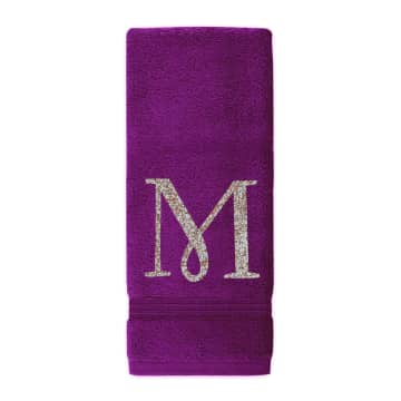 Monogram Hand Towel - Purple - Topaz