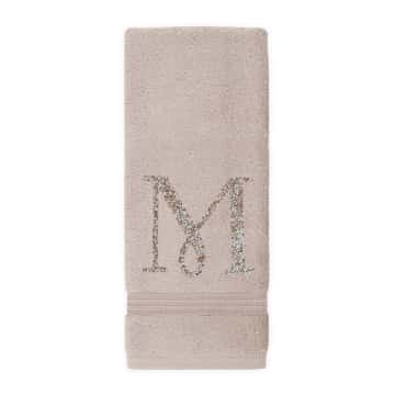 Monogram Hand Towel - Taupe - Topaz