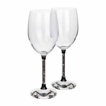 Vetrina Stem Wine Glass - Set of 2 in Gift Box - Charcoal