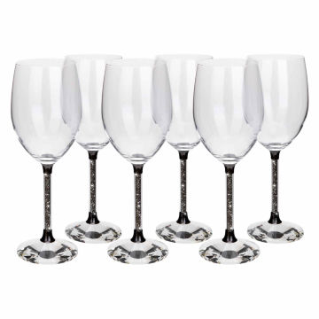 Vetrina Stem Wine Glass - Set of 6 - Charcoal