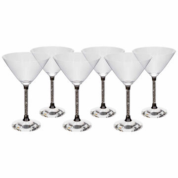Vetrina Stem Martini Glass - Set of 6 - Charcoal
