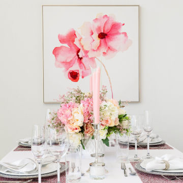 Pink&#x20;Flowers&#x20;Wall&#x20;Art