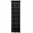 Black velvet curtain panel with horizontal rhinestone trim featuring a smooth texture and gathered top for hanging.