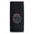 Black cotton hand towel featuring a sparkling Santa motif with red hat and rhinestone embellishments. Black cotton hand towel featuring a sparkling Santa motif with red hat and rhinestone embellishments.