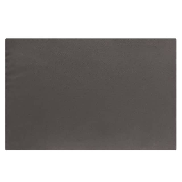 Dark blue rectangular placemat made of soft fabric with a smooth texture and stitched edges.