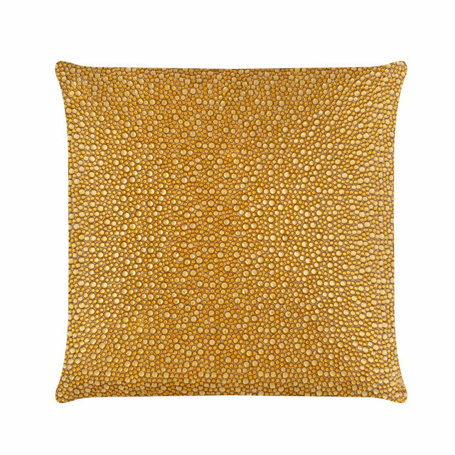 Square pillow covered in shimmering silver rhinestones on a soft velvet texture. Square pillow covered in shimmering silver rhinestones on a soft velvet texture.